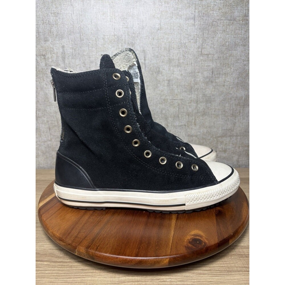 Converse Chuck Taylor All Star High Top Fur Winter Shoes Women’s Size 9 Black